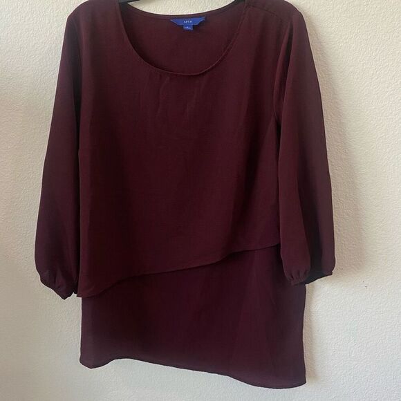 Apt 9 Tiered Blouse Size L - Picture 2 of 7